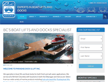 Tablet Screenshot of paradisedocklift.com